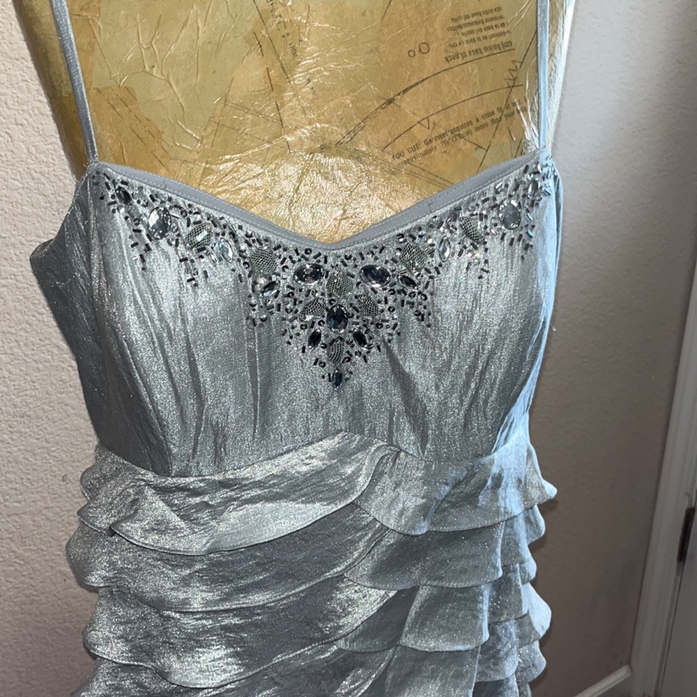 Ignite Evenings Silver Gown with Jacket